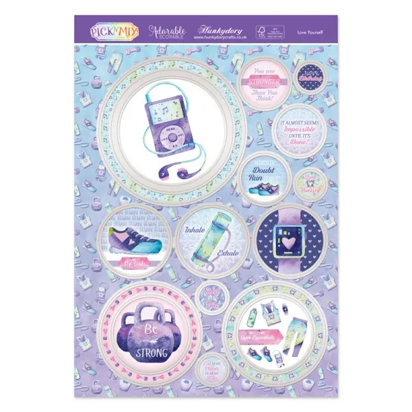 Pick 'N' Mix Topper Sheet - Love Yourself, Hunkydory