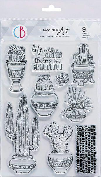 Ciao Bella, Clear Stamp Set 6"x8" Life is like a Cactus