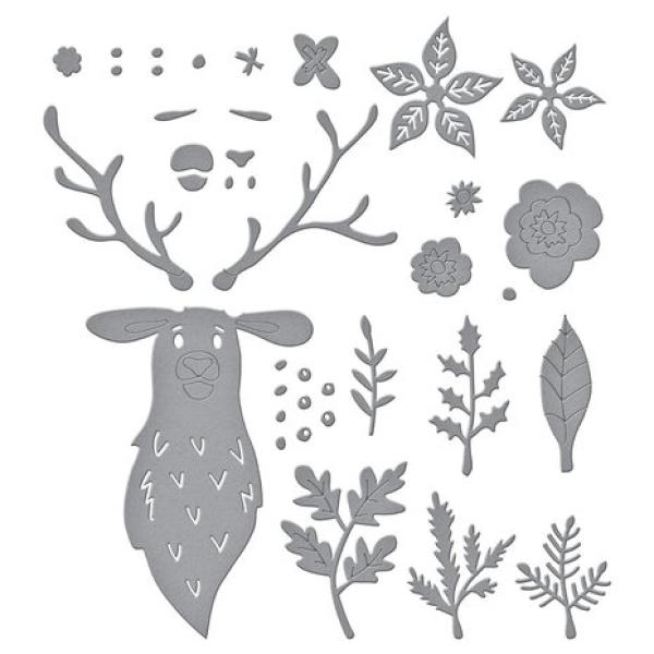 Spellbinders, Floral Stag Etched Dies
