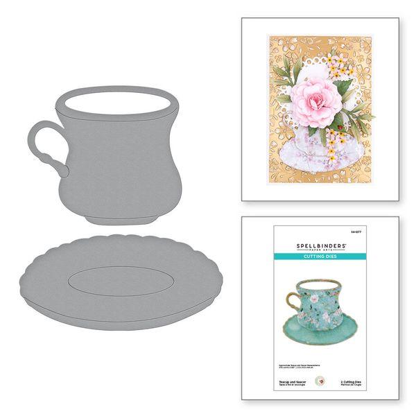 Spellbinders, Teacup and Saucer Etched Dies