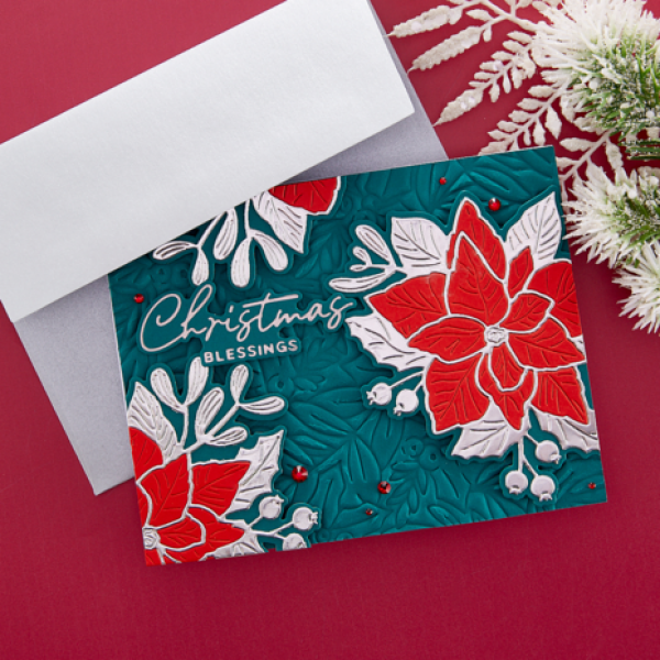 Spellbinder, Poinsettia Bloom Etched Dies