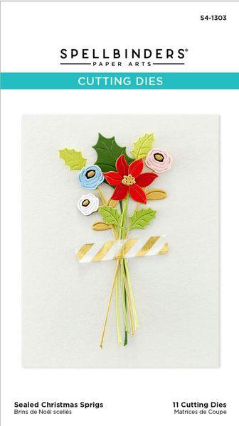 Spellbinders, Sealed Christmas Sprigs Etched Dies