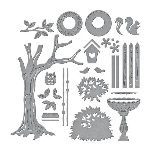 Spellbinders, Backyard Haven View Etched Dies