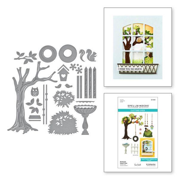 Spellbinders, Backyard Haven View Etched Dies