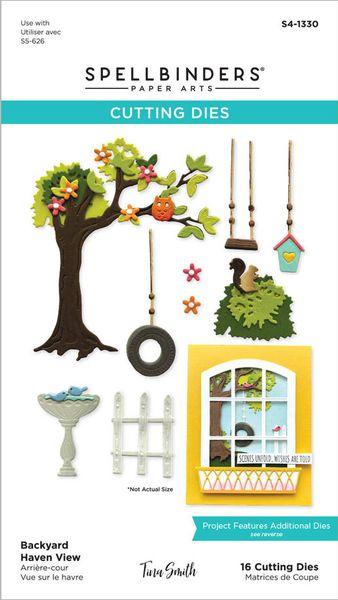Spellbinders, Backyard Haven View Etched Dies