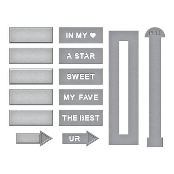 Spellbinders, Pick Your Greeting Slider Etched Dies