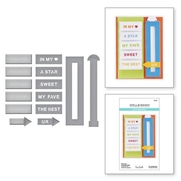 Spellbinders, Pick Your Greeting Slider Etched Dies