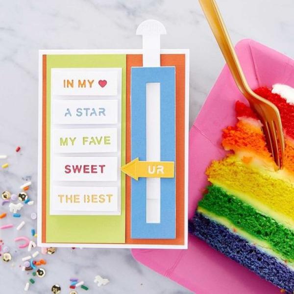 Spellbinders, Pick Your Greeting Slider Etched Dies