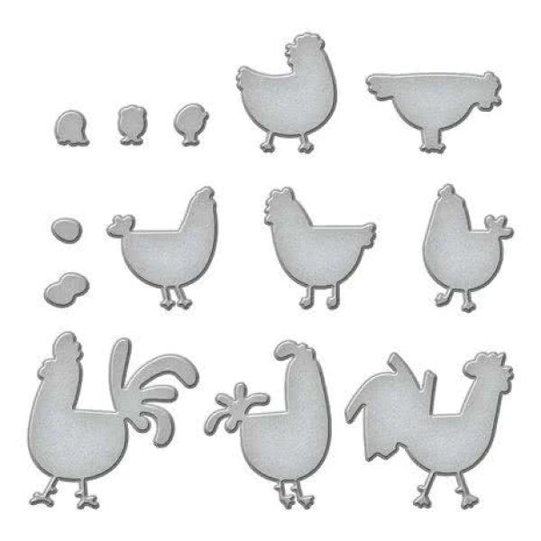 Spellbinders by Simon Hurley Spring Chicken Etched Dies