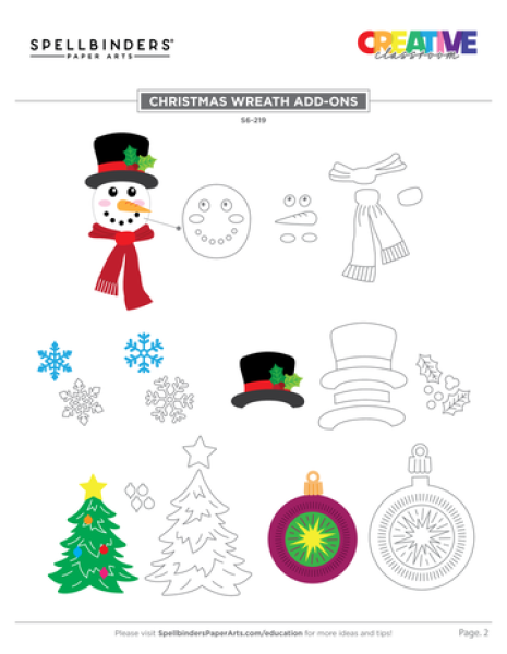 Spellbinders, Christmas Wreath Add-Ons Etched Dies