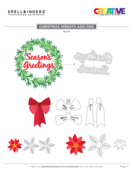 Spellbinders, Christmas Wreath Add-Ons Etched Dies