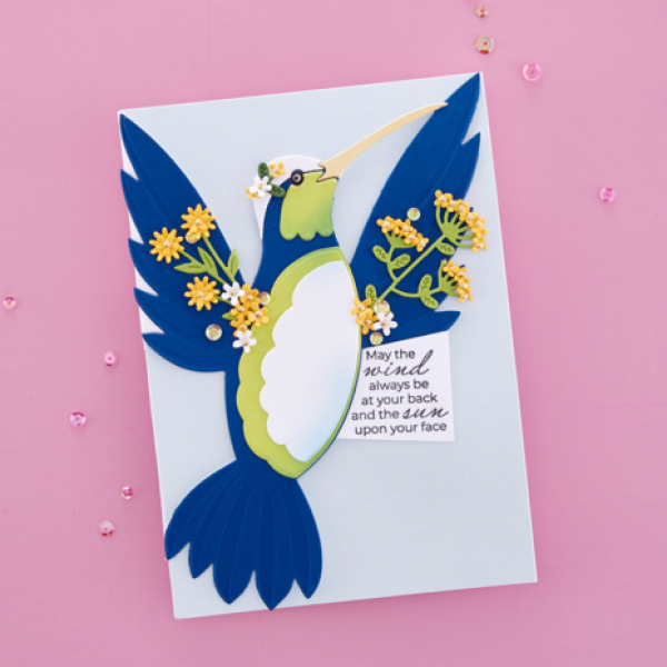 Spellbinders, Hummingbird Card Creator Etched Dies, SONDERPREIS