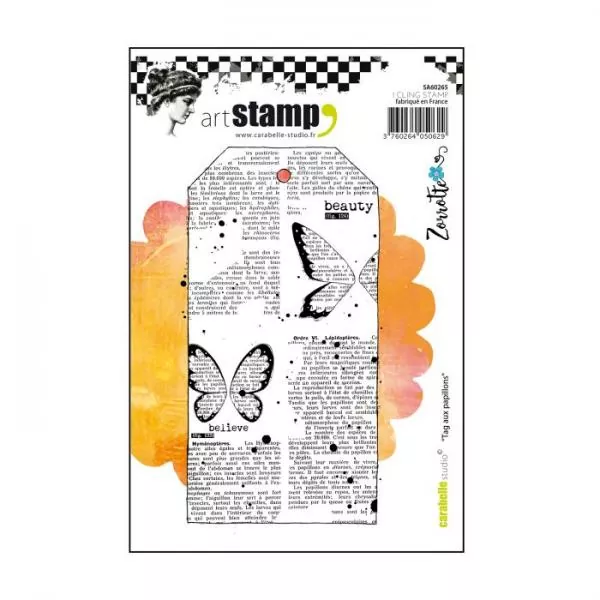Carabelle Studio • Stamp A6 Tag Aux Papillons