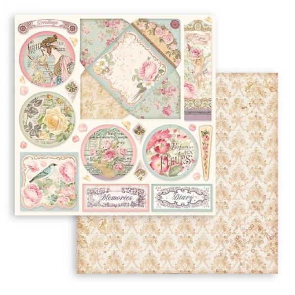 Stamperia, Rose Parfum 12x12 Inch Paper Pack