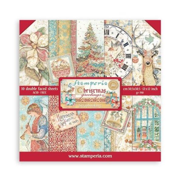 Stamperia, Christmas Greetings Paper Pack