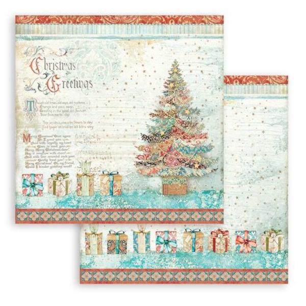 Stamperia, Christmas Greetings 12x12 Inch Paper Pack