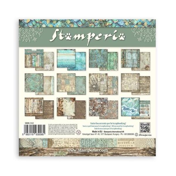 Stamperia, Songs of the Sea Maxi Background 12x12 Inch Paper Pack