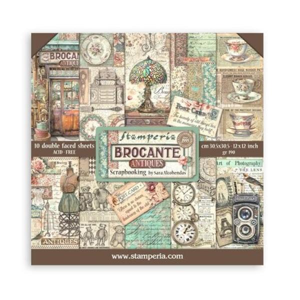 Stamperia, Brocante Antiques 12x12 Inch Paper Pack