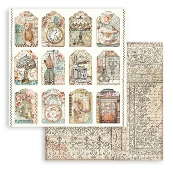 Stamperia, Brocante Antiques 12x12 Inch Paper Pack