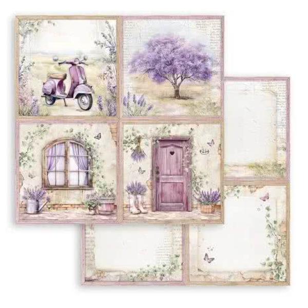 Stamperia, Lavender Scrapbook Block
