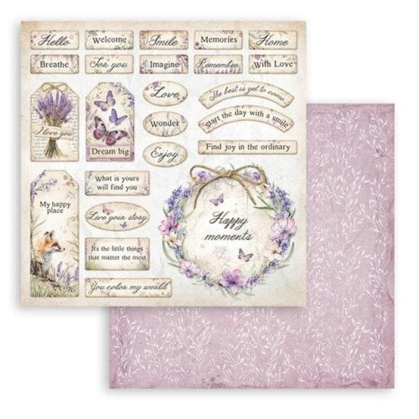Stamperia, Lavender Scrapbook Block