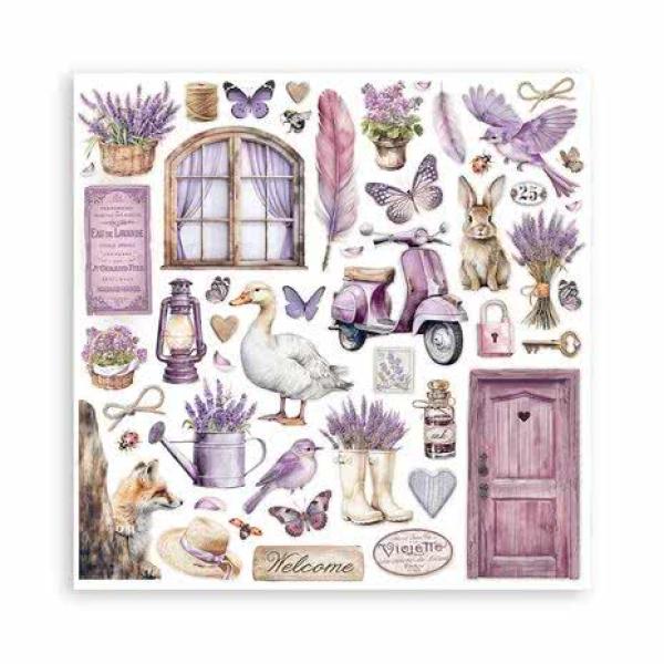 Stamperia, Lavender Scrapbook Block