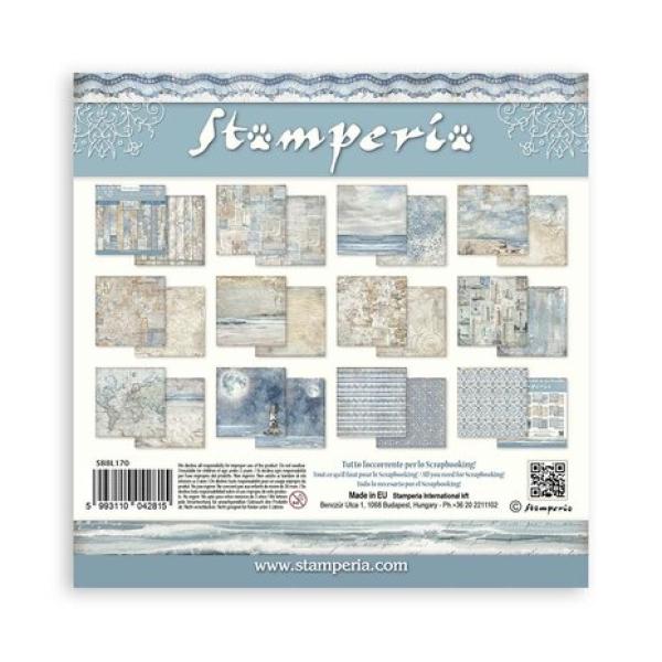 Stamperia, Silent Sea Maxi Background Selection Paper Pack