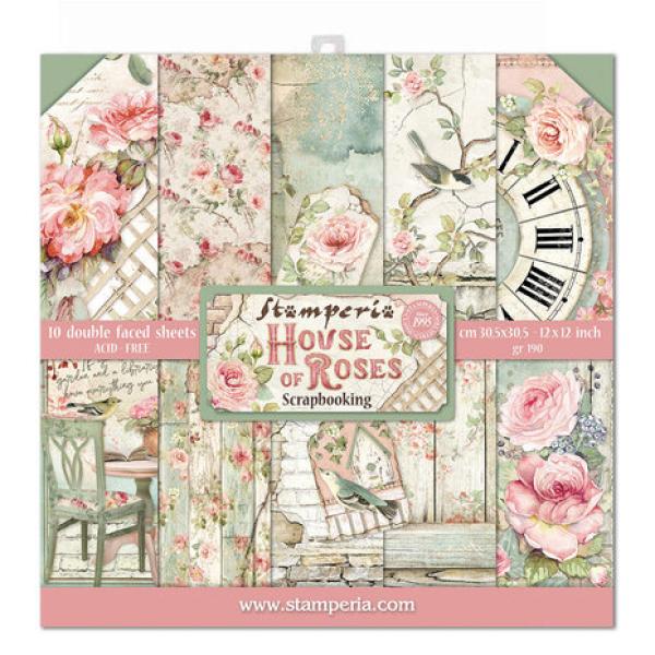 Stamperia, House of Roses 12x12 Inch Paper Pack