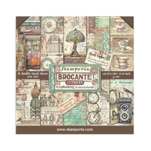 Stamperia, Brocante Antiques 8x8 Inch Paper Pack