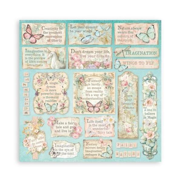 Stamperia, Wonderland 8x8 Inch Paper Pack