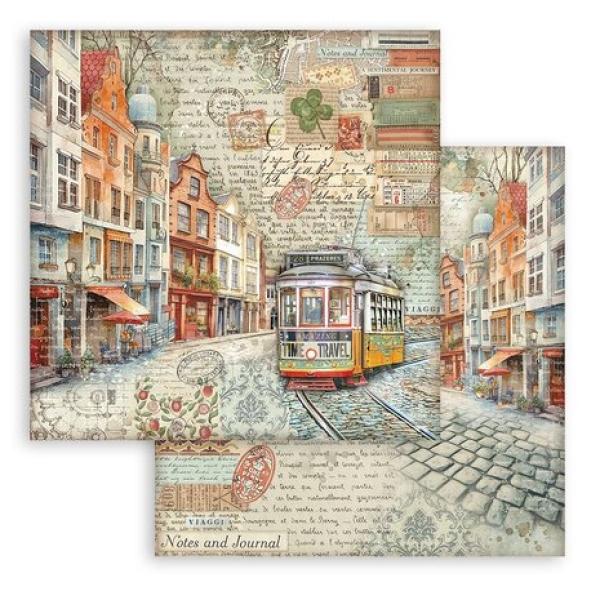 Stamperia, Art of Travelling 8x8 Inch Paper Pack
