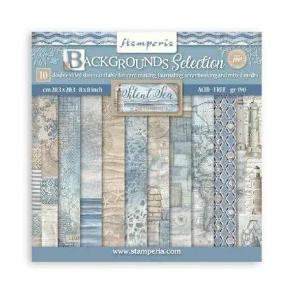 Stamperia, Silent Sea Paper Pack Backgrounds Selection