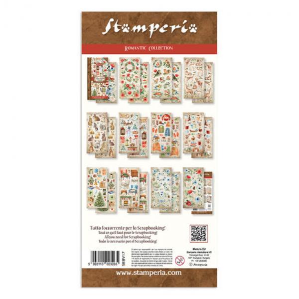 Stamperia, Romantic Home for the Holidays Collectables 6x12 Inch Paper Pack