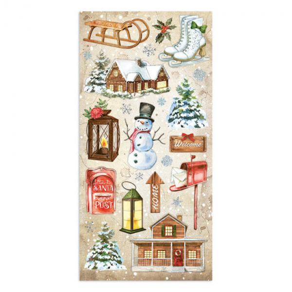 Stamperia, Romantic Home for the Holidays Collectables 6x12 Inch Paper Pack