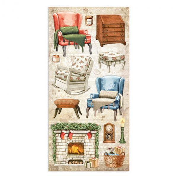 Stamperia, Romantic Home for the Holidays Collectables 6x12 Inch Paper Pack