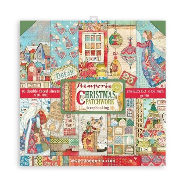 Stamperia, Christmas Patchwork 6x6 Inch Paper Pack