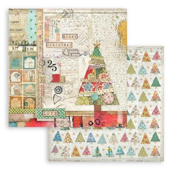 Stamperia, Christmas Patchwork 6x6 Inch Paper Pack