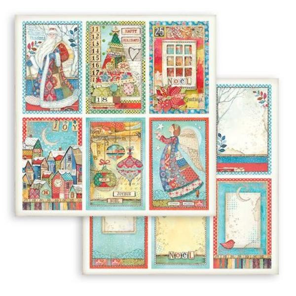 Stamperia, Christmas Patchwork 6x6 Inch Paper Pack