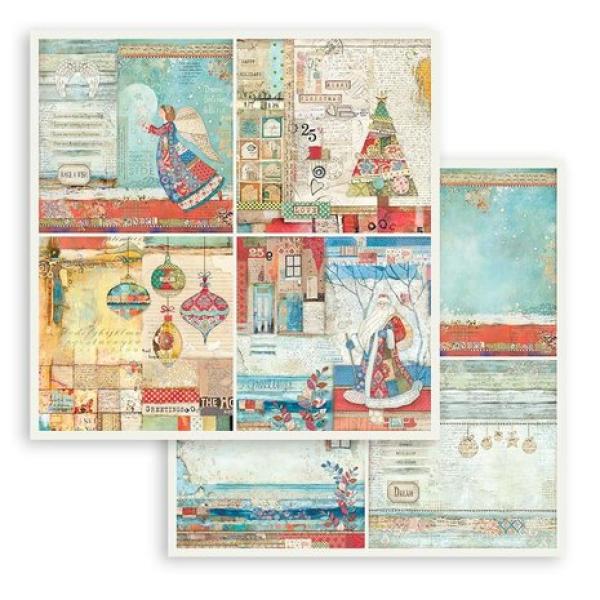 Stamperia, Christmas Patchwork 6x6 Inch Paper Pack