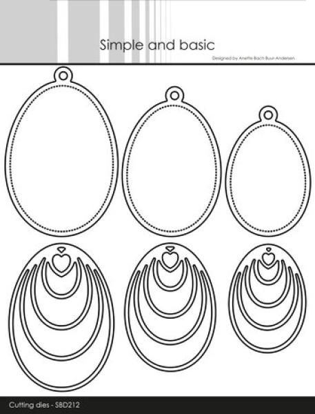 Simple and Basic, Easter Egg Cutting Dies 2