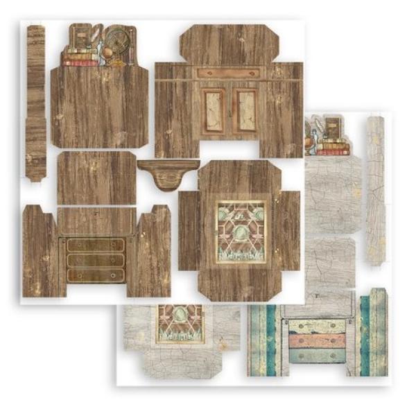 Stamperia, 3D Paper Kit 12x12 Inch Lady Vagabond Lifestyle
