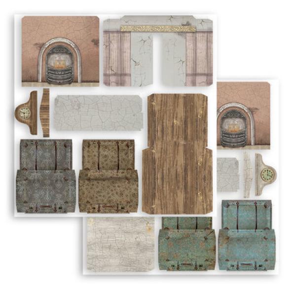 Stamperia, 3D Paper Kit 12x12 Inch Lady Vagabond Lifestyle