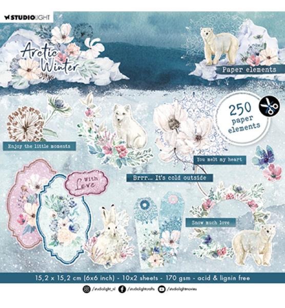 Studiolight • Die Cut Block Paper elements Artic Winter nr.68