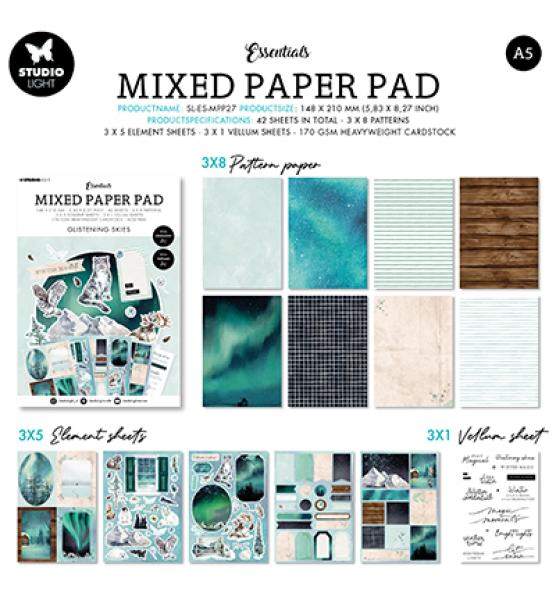 Studiolight • Mixed Paper Pad Glistening skies Essentials nr.27