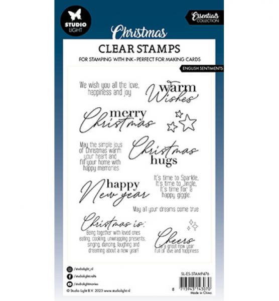 Studiolight • Clear Stamp Christmas sentiments Essentials nr.476
