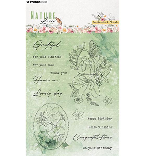 Studiolight • Stamp Sentiments and florals Nature Lover nr.593