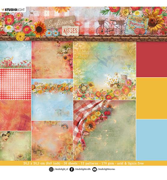 Studiolight, Paper pad Background paper Sunflower Kisses nr.88