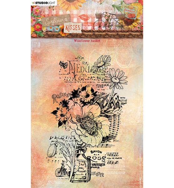 Studiolight, Stamp Wildflower basket Sunflower Kisses nr.438