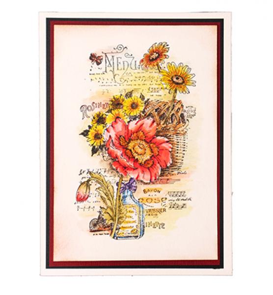 Studiolight, Stamp Wildflower basket Sunflower Kisses nr.438