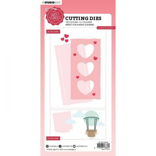 Studio Light • Sweet Stories Cutting Die Slimline Hearts